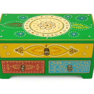 Decorative Rajasthani Wooden Drawer Chest – Mini Organizer